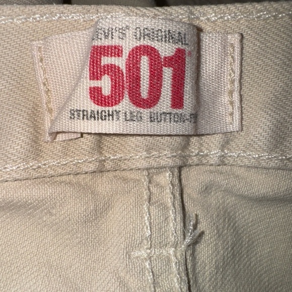 Levi's 501 Men’s Button-Fly Khaki Denim Jeans - Picture 5 of 7